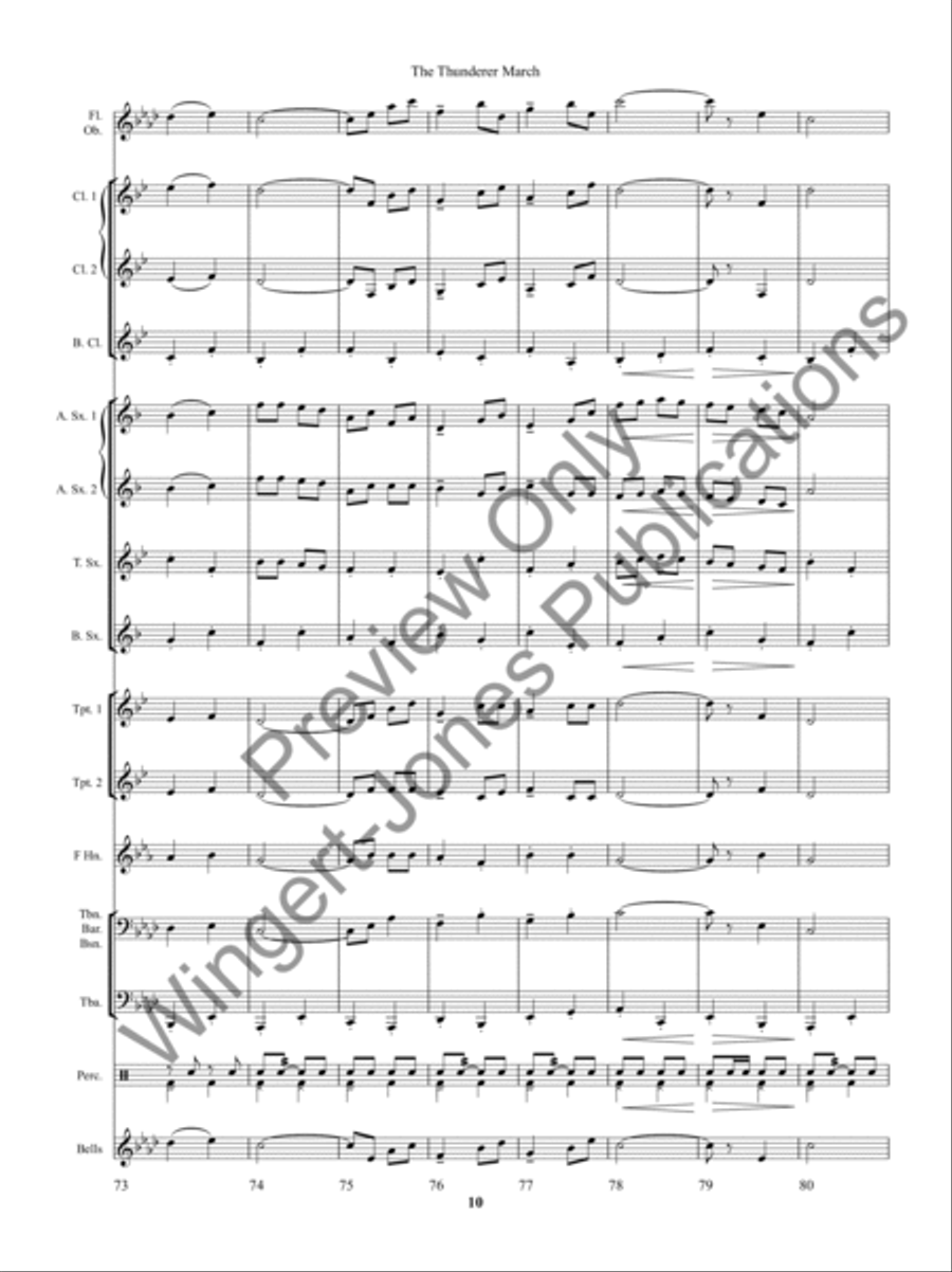 The Thunderer March The Thunderer March Concert Band scores gallery preview page 14