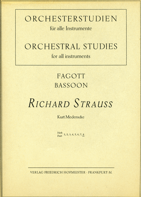 Orchesterstudien fur Fagott, Heft 8: Strauss