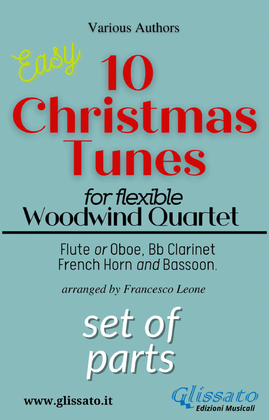 10 easy Christmas Tunes - Flex Woodwind Quartet (set of parts)