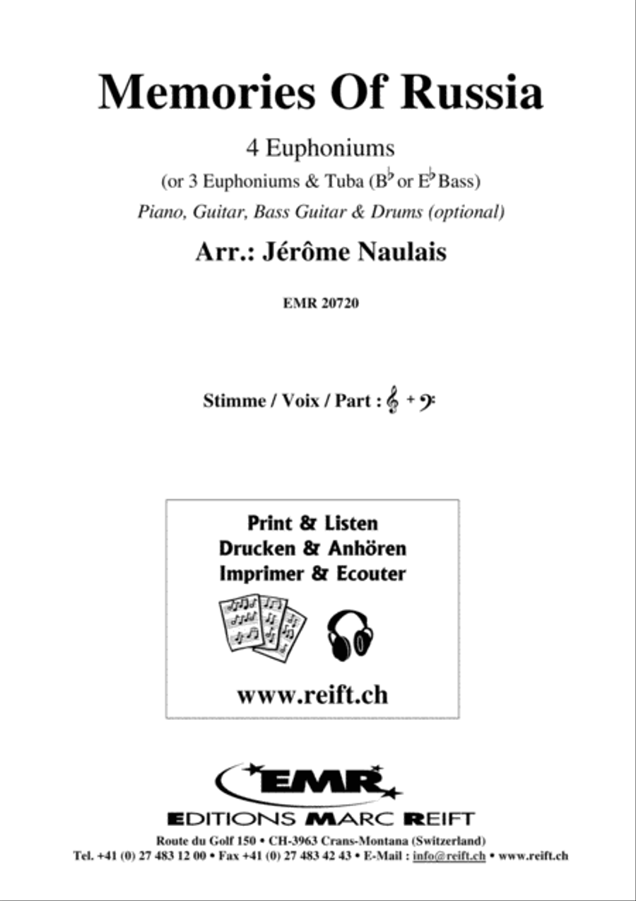 Memories Of Russia Euphonium Quartet scores gallery preview page 2