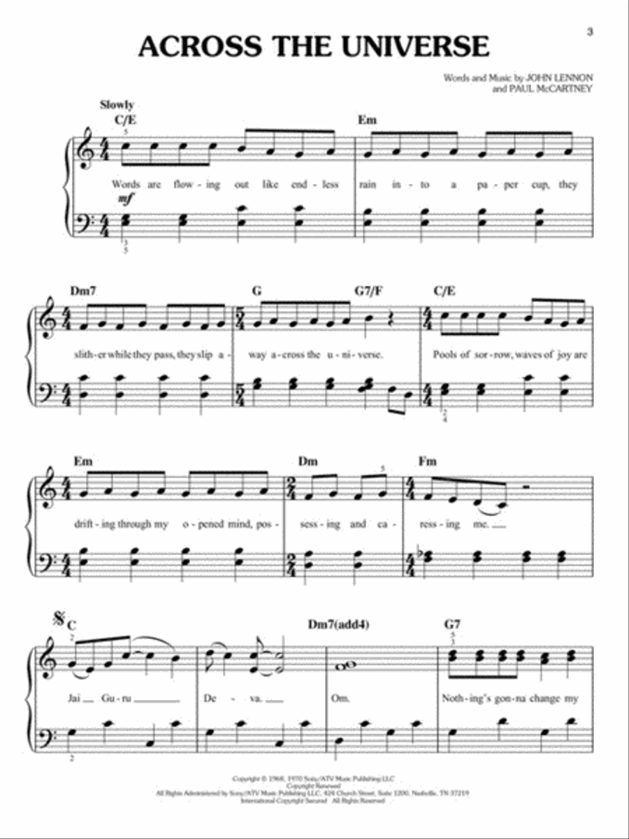 The Beatles Best – 2nd Edition Easy Piano scores gallery preview page 3