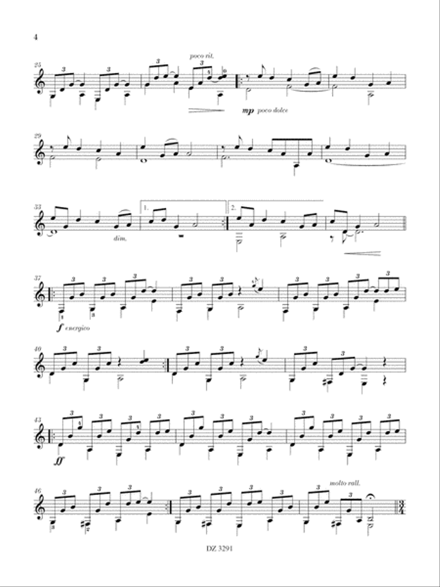 Évocations I-X Classical Guitar scores gallery preview page 4