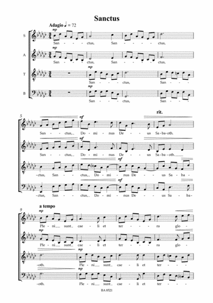 Missa brevis in E-flat minor