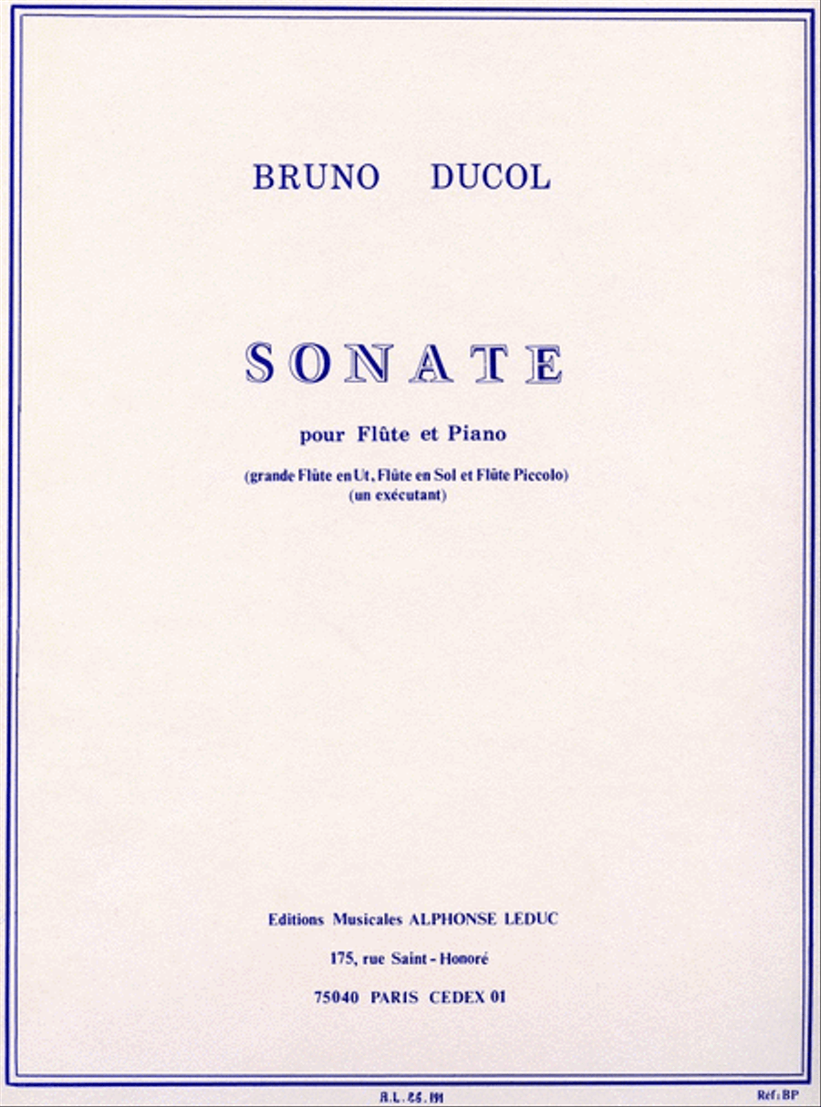 Sonate (flute & Piano) Flute Solo scores gallery preview page 1