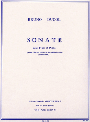 Book cover for Sonate (flute & Piano)