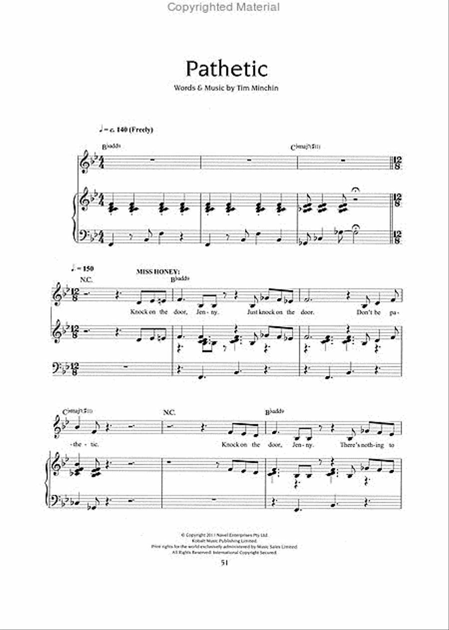 Matilda the Musical Piano, Vocal, Guitar scores gallery preview page 6