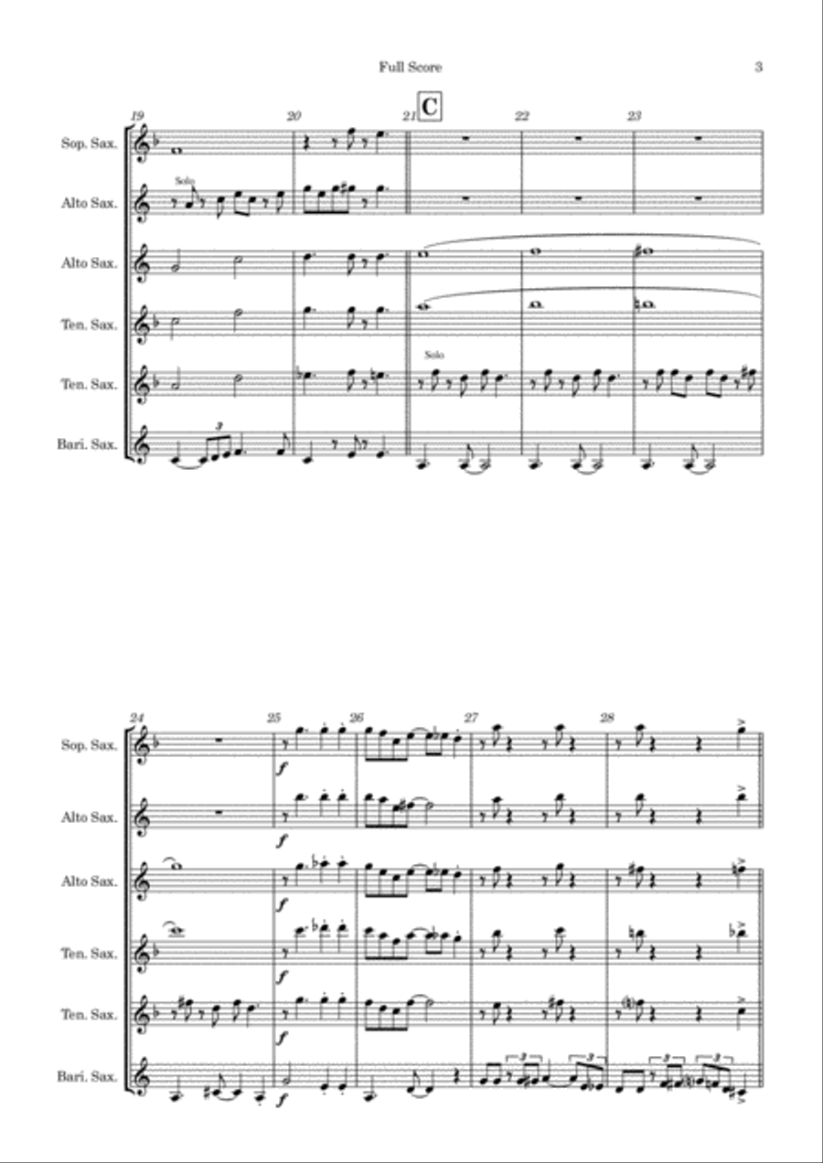 Ain't Misbehavin' Saxophone Quintet scores gallery preview page 4