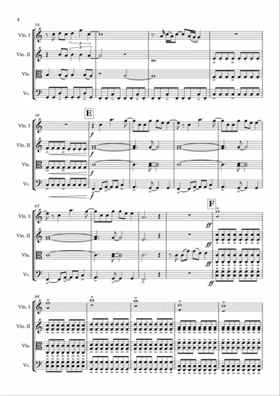 Yellow Yellow String Quartet scores gallery preview page 5