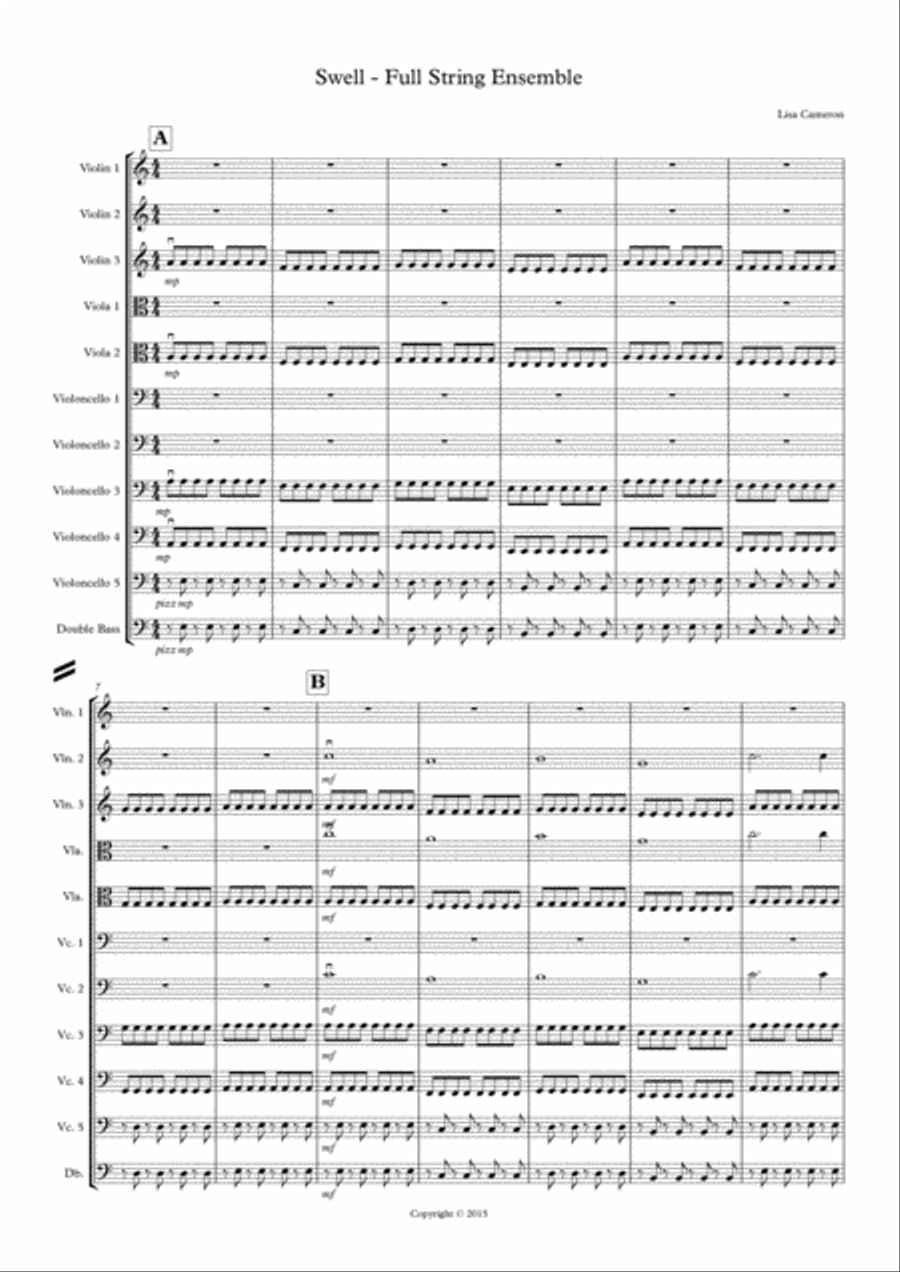 Swell - String Quintet String Quintet scores gallery preview page 1