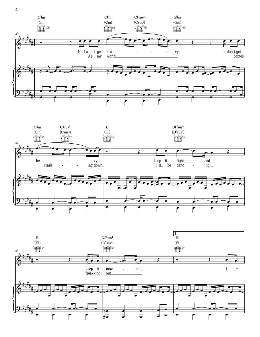 Present Tense Piano, Vocal, Guitar scores gallery preview page 4