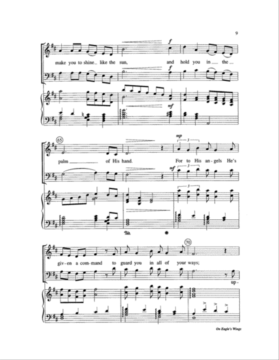 On Eagle's Wings Choir scores gallery preview page 9