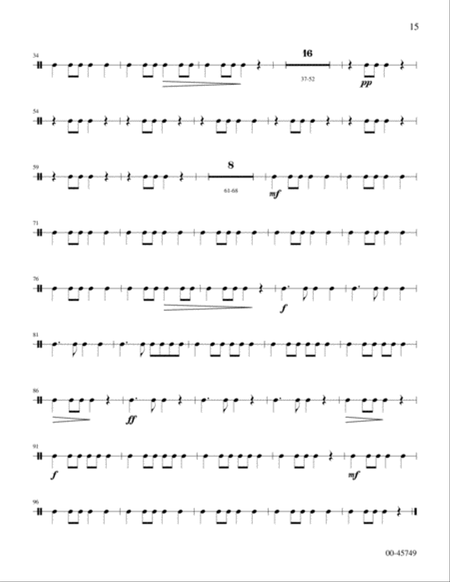 Celtic Dance on Pleading Savior Handbell Choir scores gallery preview page 15
