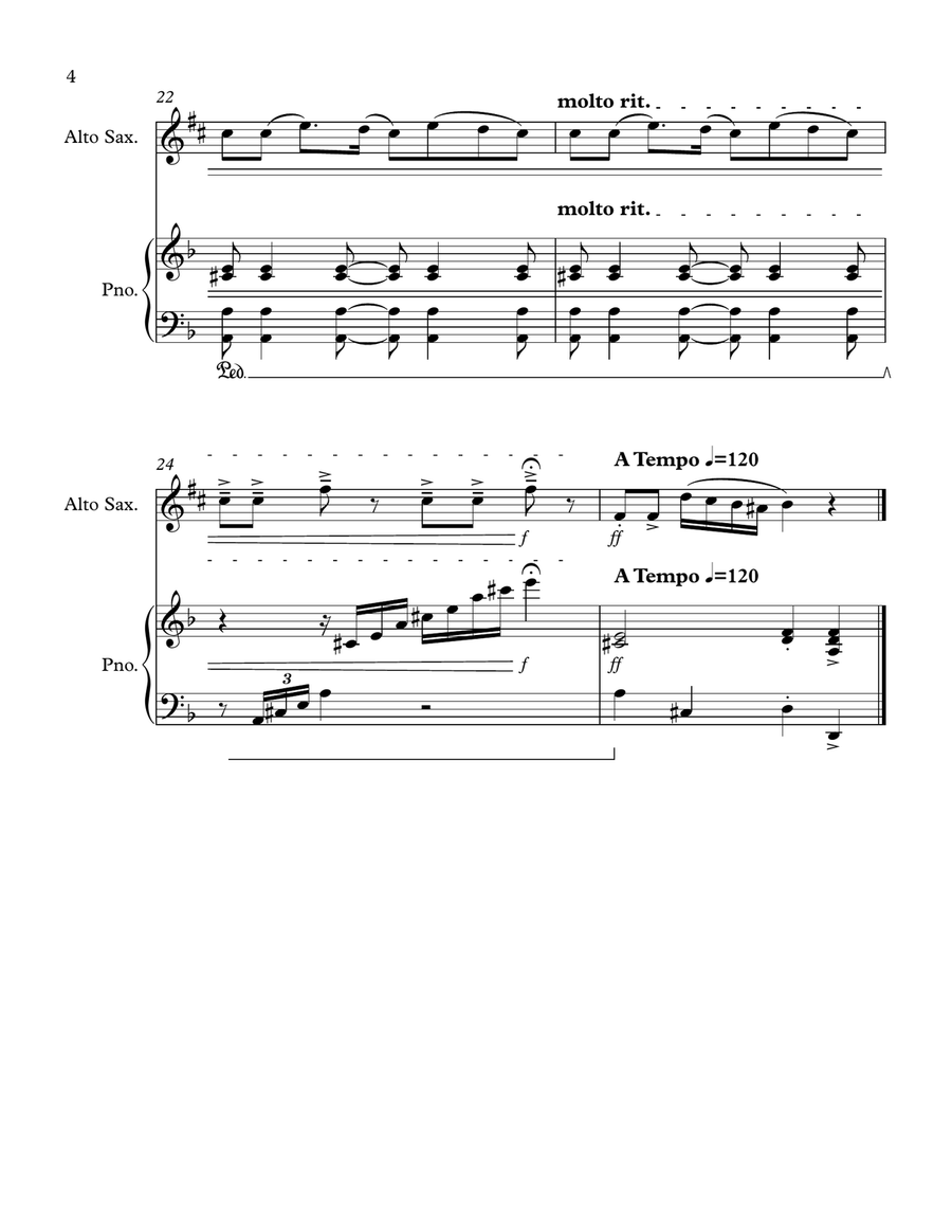 Hava Nagila Alto Saxophone scores gallery preview page 4