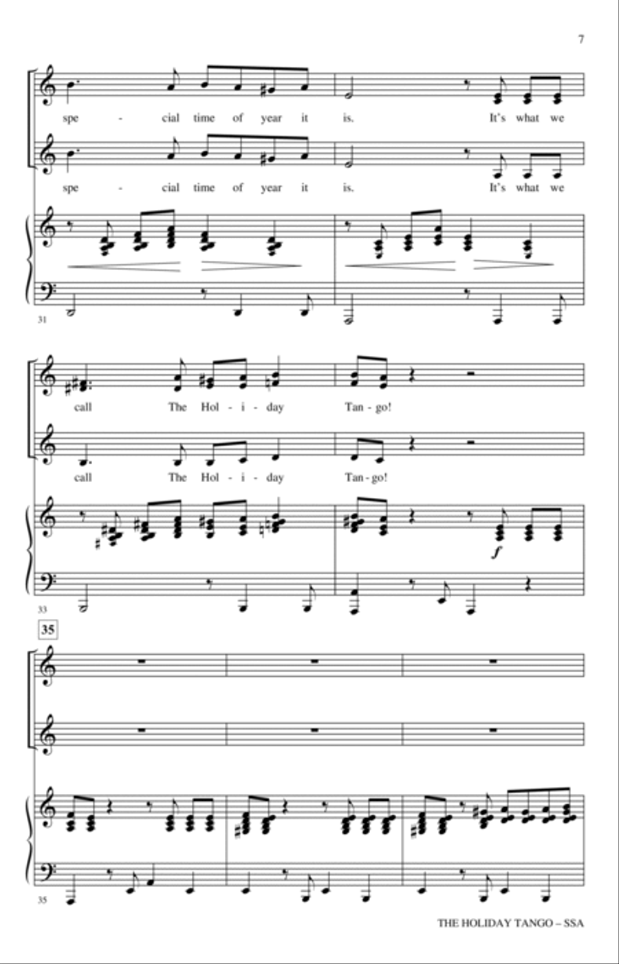 The Holiday Tango! SSA scores gallery preview page 6