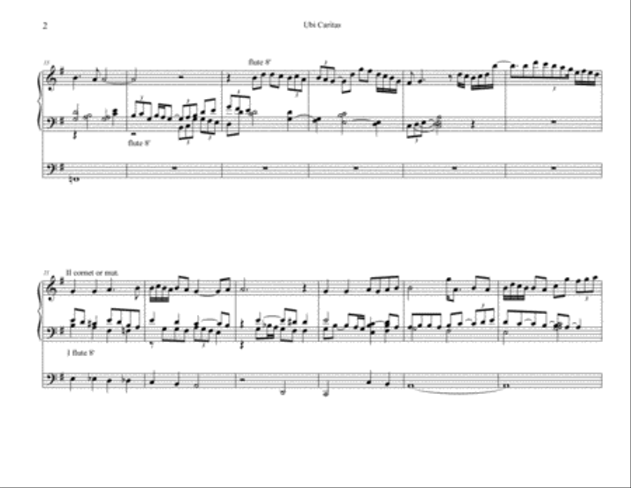 Ubi Caritas for Organ Organ Solo scores gallery preview page 2