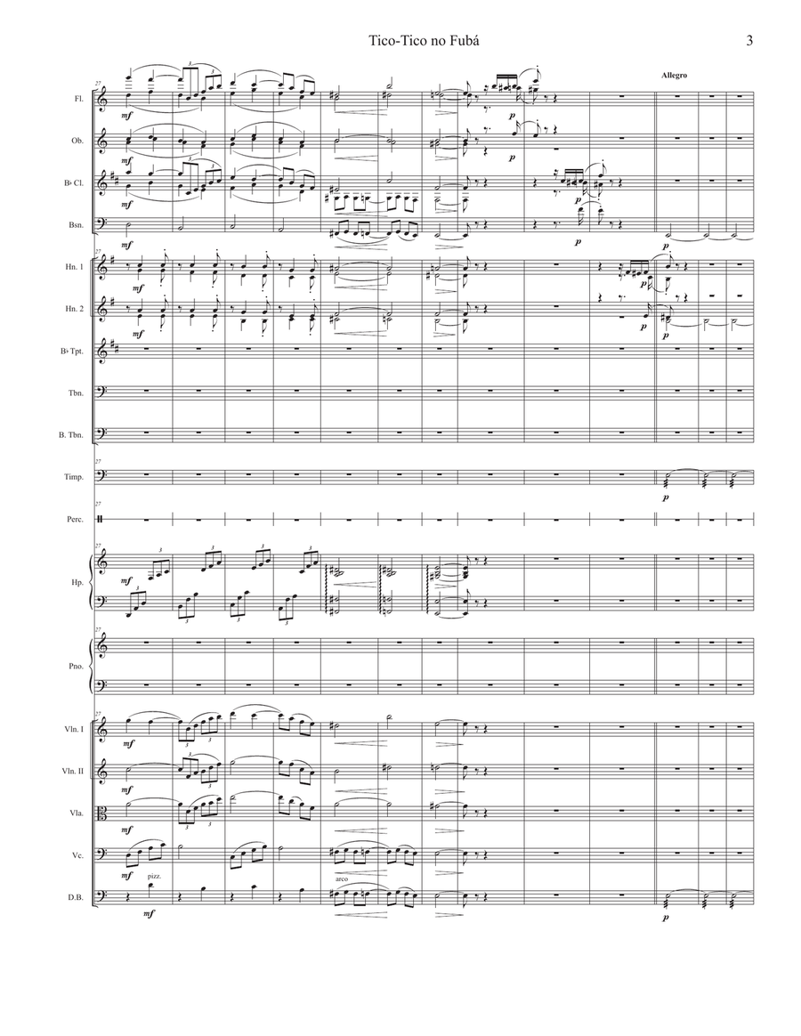 Tico-Tico no Fubá Full Orchestra scores gallery preview page 3