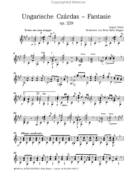 Ungarische Czardas Fantasie op. 229 (op. 241)