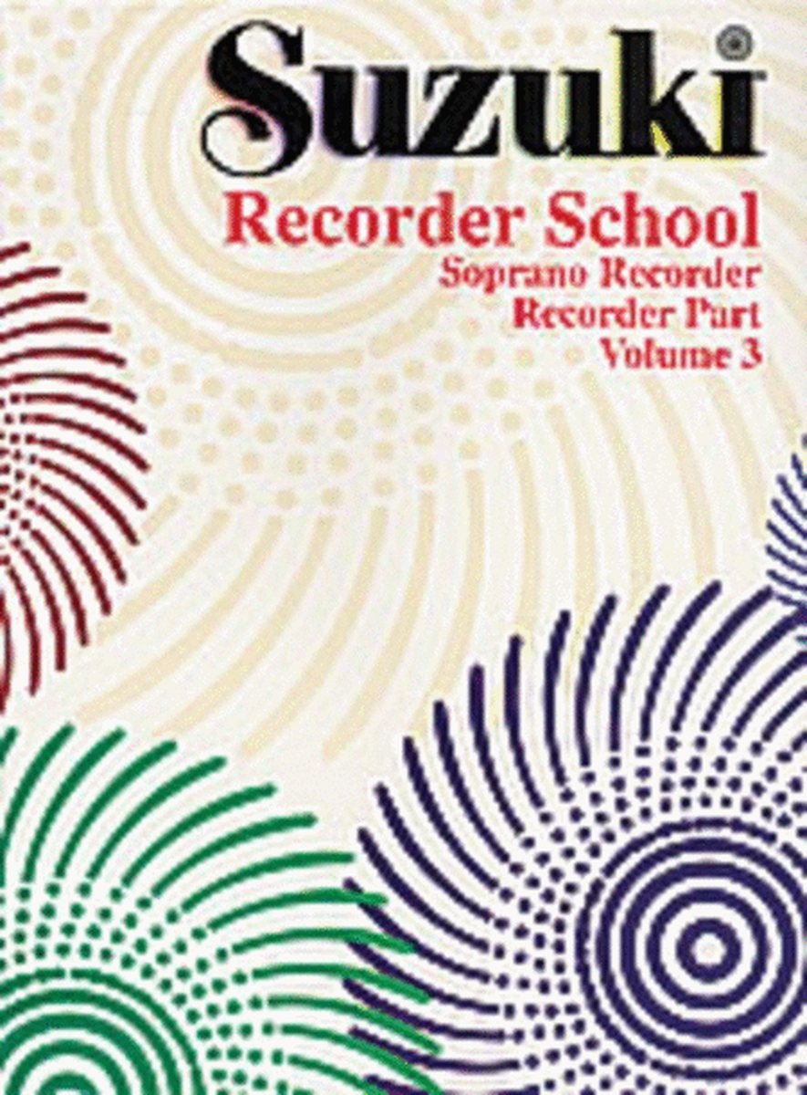 Suzuki Soprano Recorder Book 3 Rec Pt