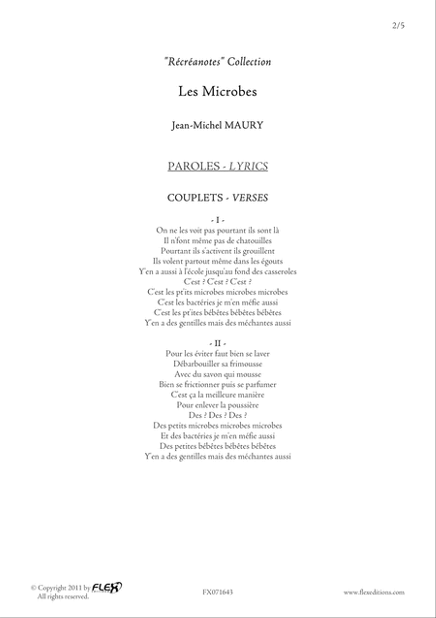 Les Microbes Les Microbes Children's Choir scores gallery preview page 2