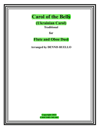 Book cover for Carol of the Bells (Ukrainian Carol) - Flute & Oboe Duet - Intermediate