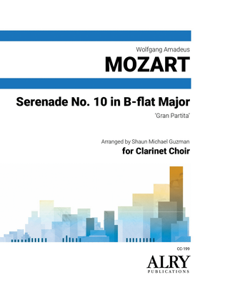 Book cover for Serenade No. 10 'Gran Partita' for Clarinet Choir