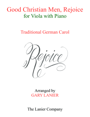 GOOD CHRISTIAN MEN, REJOICE (Viola with Piano & Score/Part)