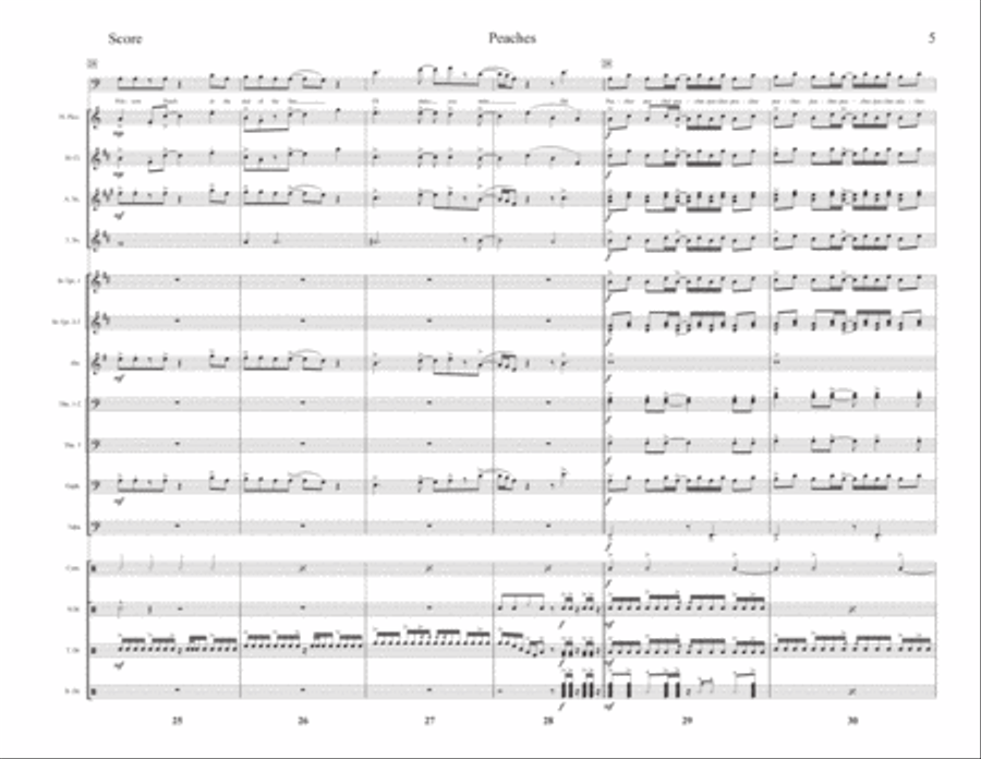 Peaches Peaches Marching Band scores gallery preview page 5
