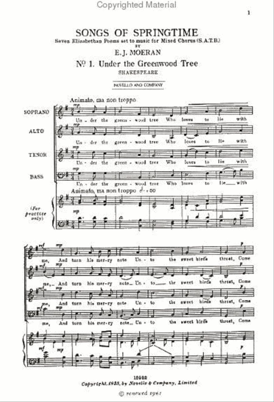 Songs of Springtime 4-Part scores gallery preview page 2
