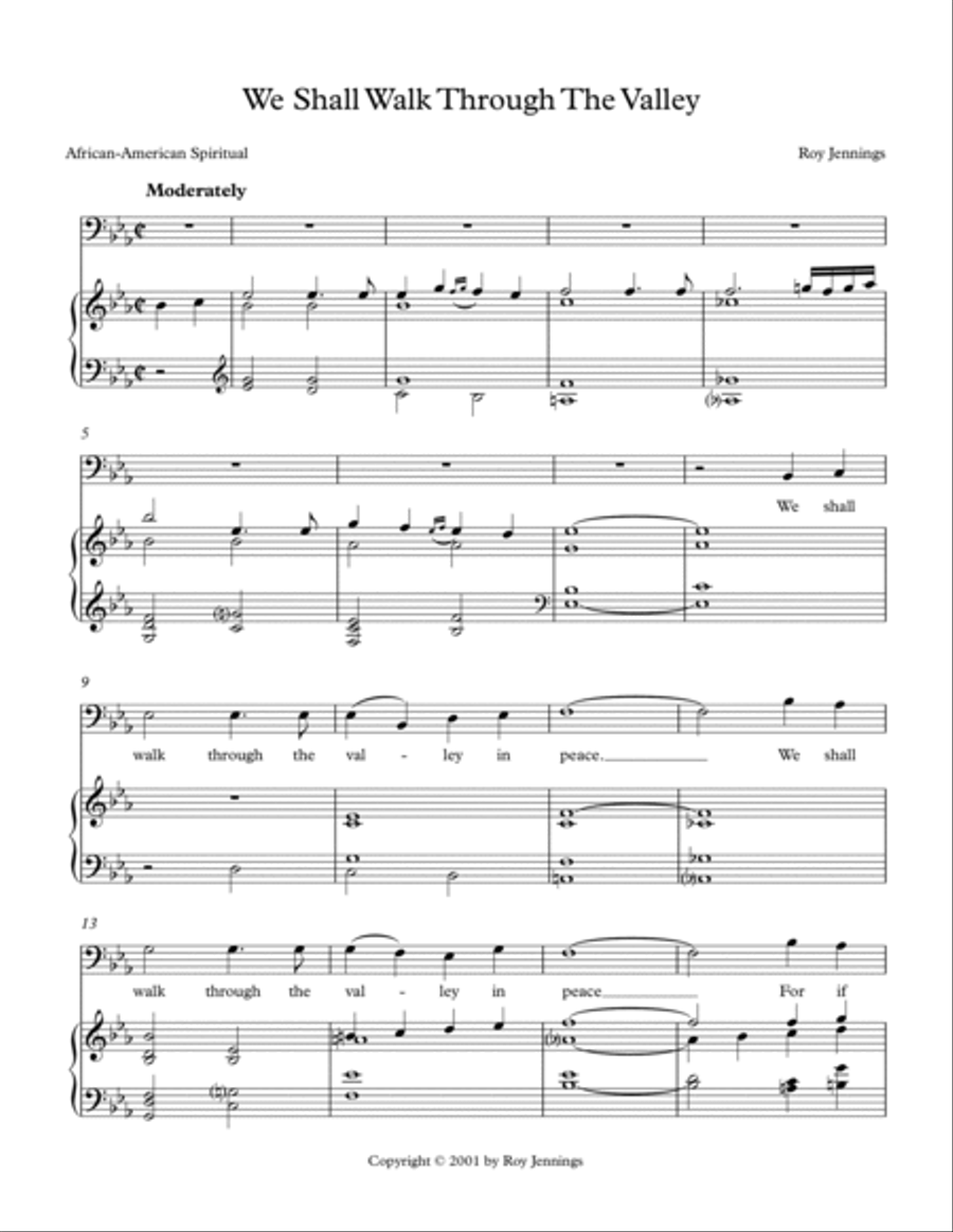 We Shall Walk Through the Valley in Peace We Shall Walk Through the Valley in Peace Voice Solo scores gallery preview page 2