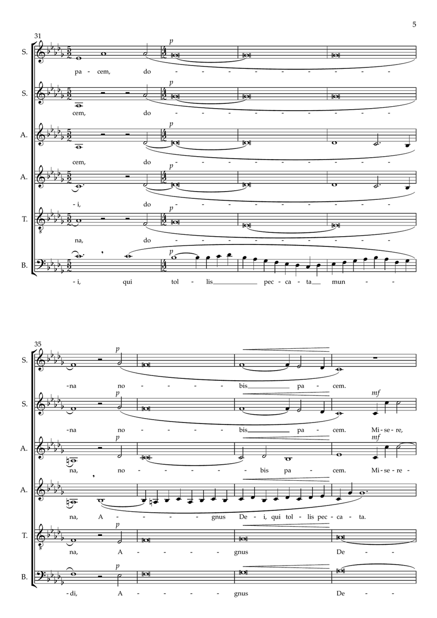 Agnus Dei 4-Part scores gallery preview page 5