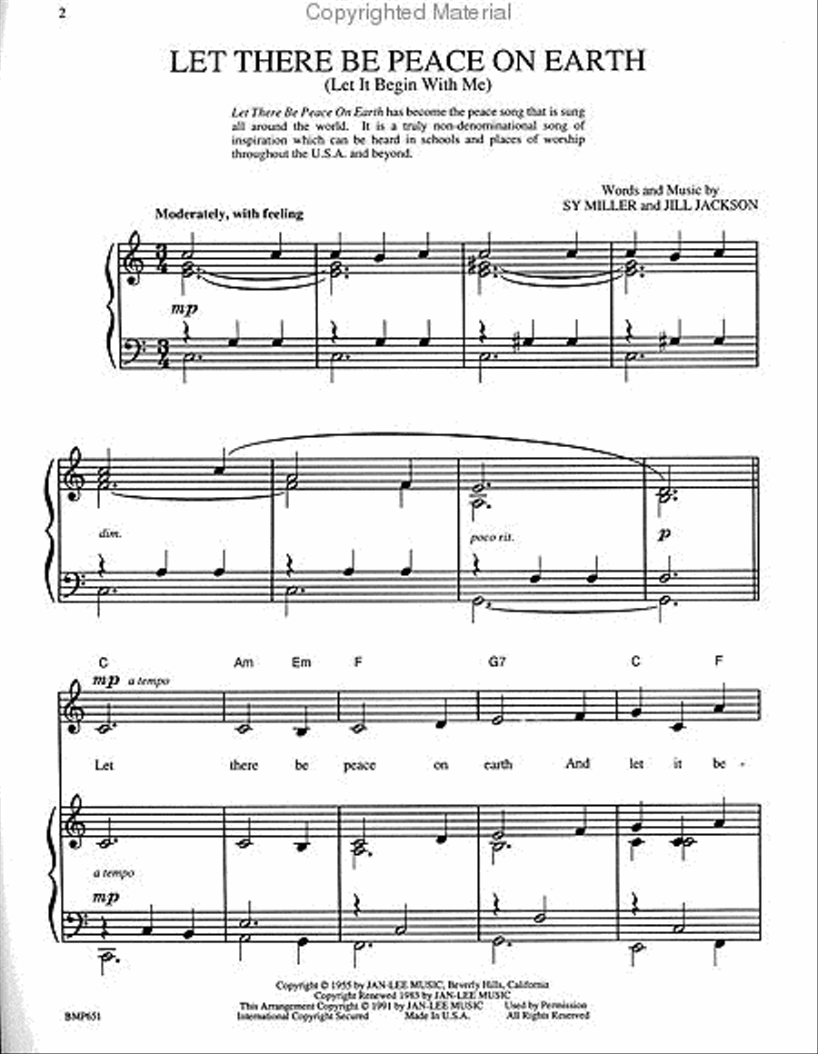 Let There Be Peace on Earth (Let It Begin with Me) Small Ensemble scores gallery preview page 2