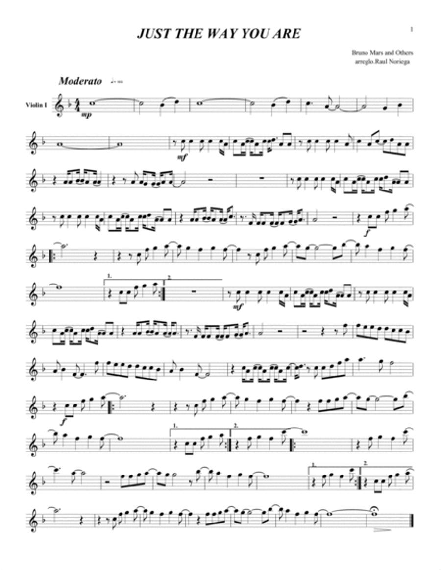 Just The Way You Are String Quartet scores gallery preview page 4