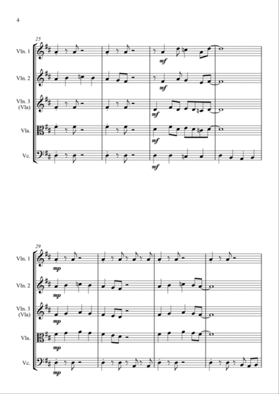 Old Joe Clark - for String Quartet String Quartet scores gallery preview page 5
