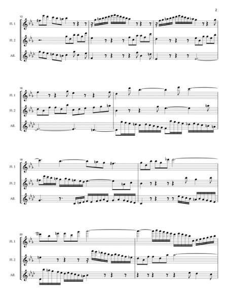 Sinfonia 2 by J.S. Bach for 2 Flutes and Alto Flute image number null