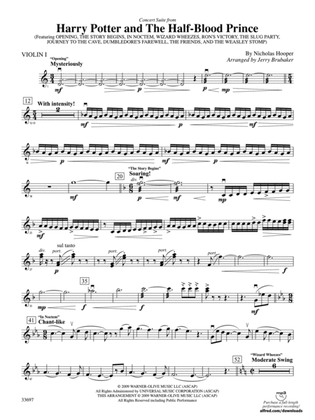 Harry Potter and the Half-Blood Prince, Concert Suite from: 1st Violin
