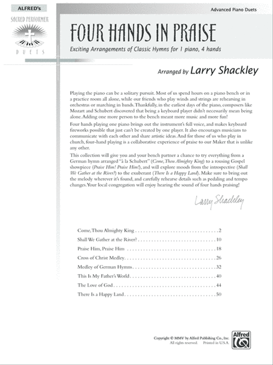 Four Hands in Praise Small Ensemble scores gallery preview page 2