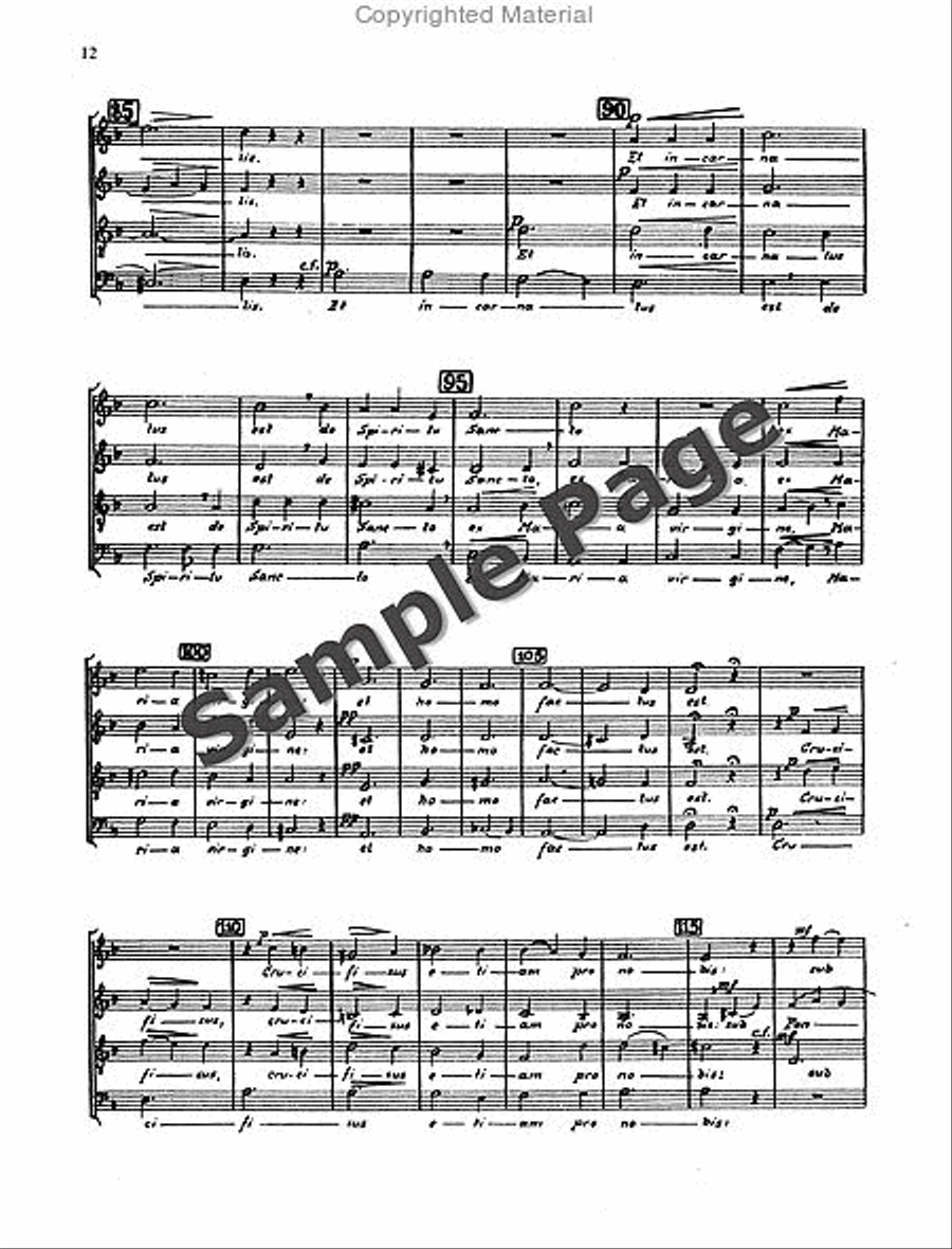 Mass in D Minor 4-Part scores gallery preview page 13
