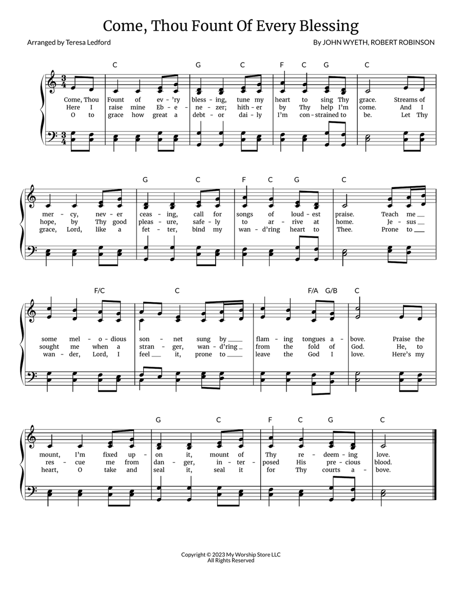 Come, Thou Fount Of Every Blessing