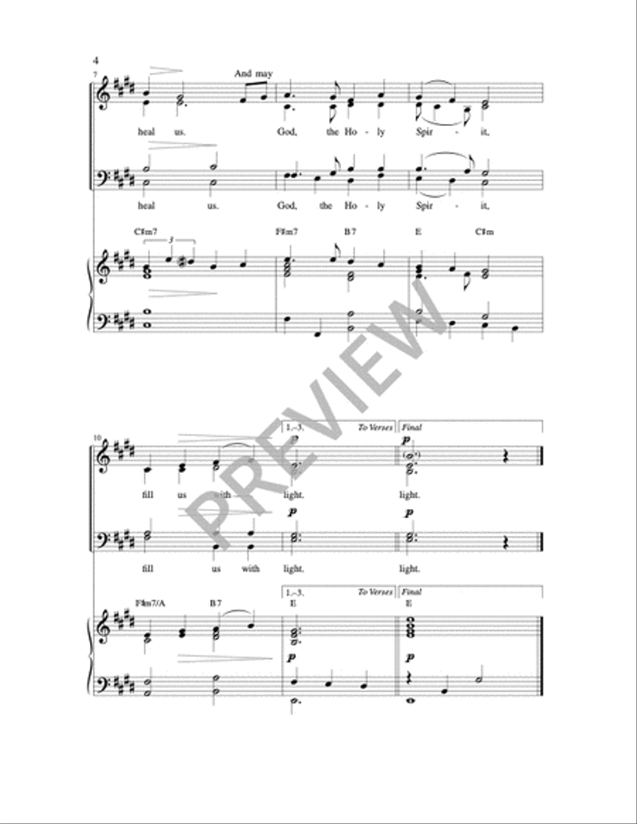 A Dominican Blessing 4-Part scores gallery preview page 7
