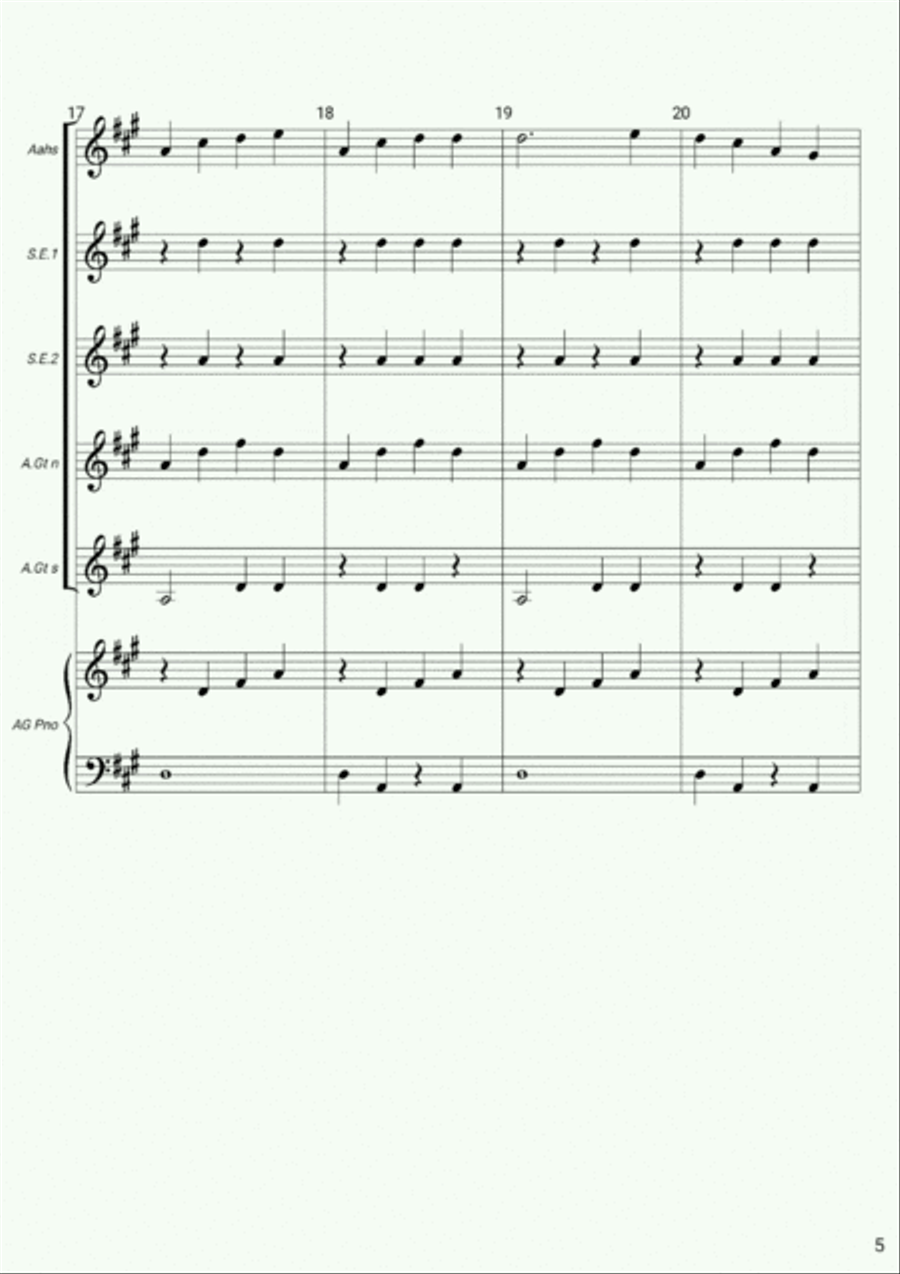 Manuk Dadali ensemble Piano, Vocal, Guitar scores gallery preview page 5