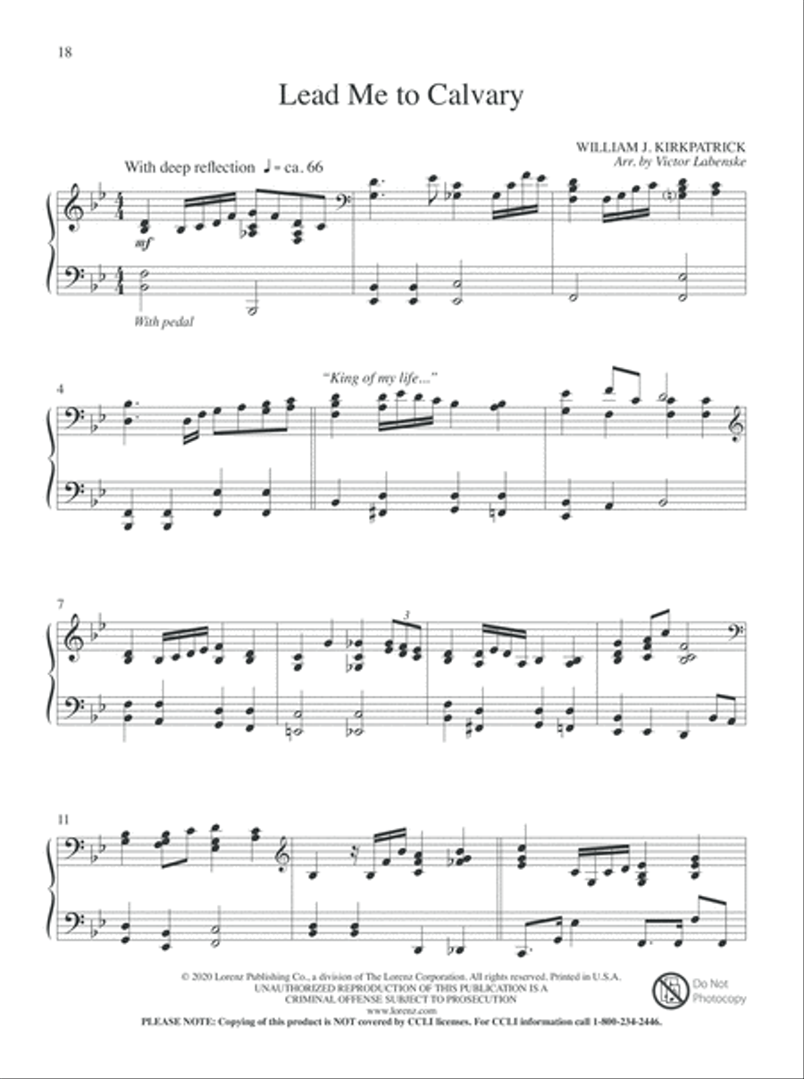 Lord, Abide with Me Piano Solo scores gallery preview page 6