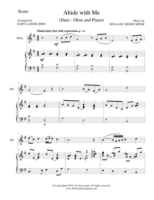 ABIDE WITH ME (Duet – Oboe and Piano/Score and Parts)