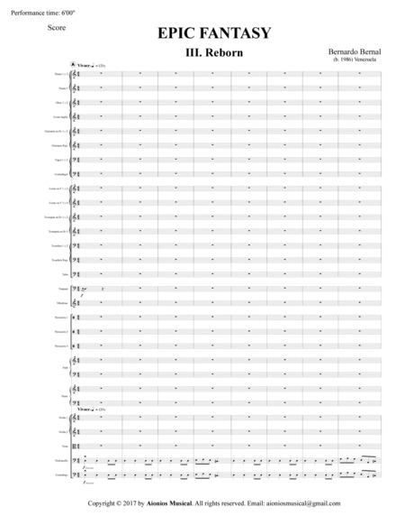 Epic Fantasy - III. Reborn - Symphonic Orchestra (Score only)
