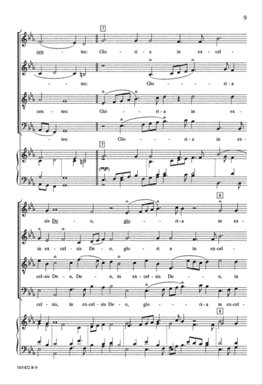 Hodie Christus Natus Est 4-Part scores gallery preview page 9