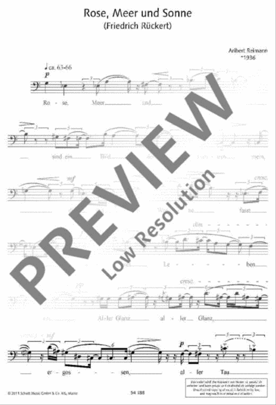 Rose, Meer und Sonne Baritone Horn scores gallery preview page 3