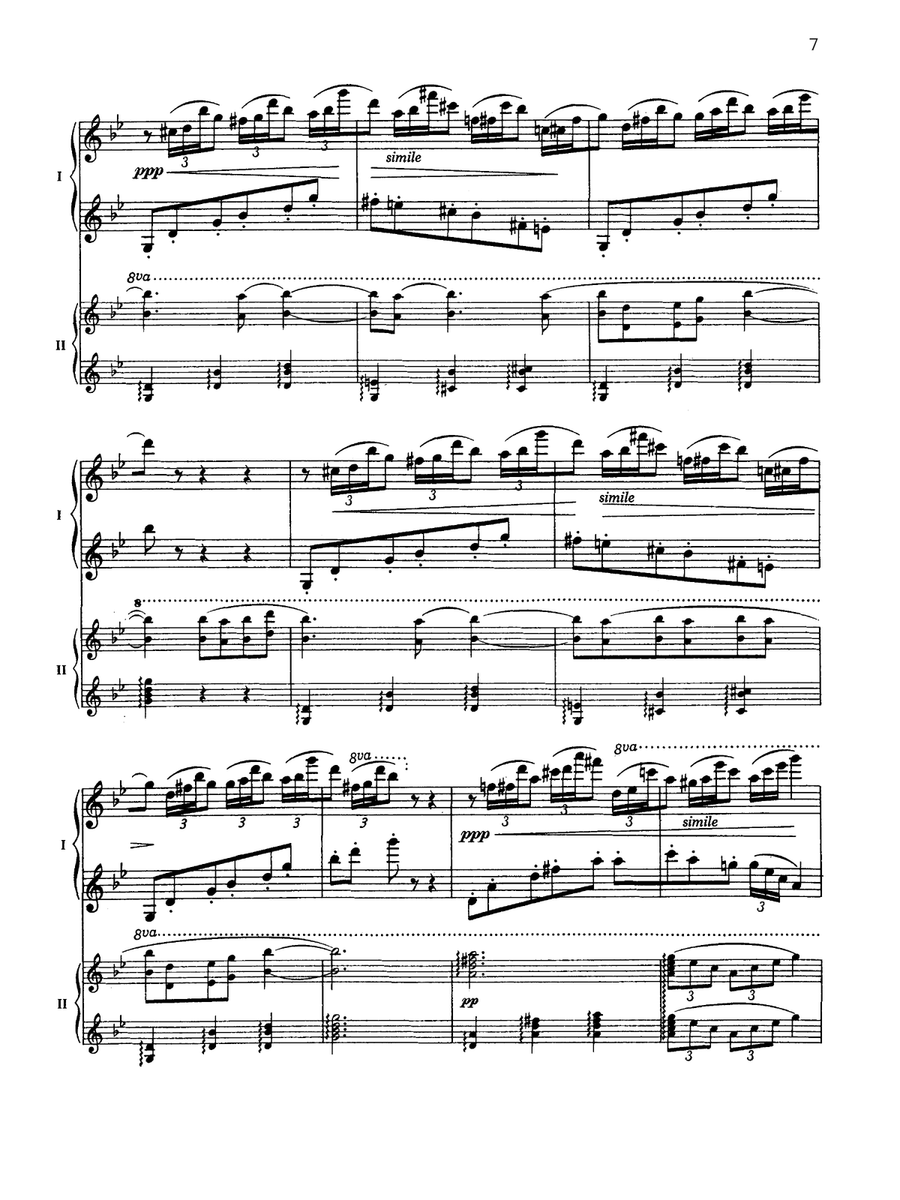 Fantaisie-tableaux (Suite No. 1), Opus 5 - I. Barcarolle - Piano Duo (2 Pianos, 4 Hands) Piano Duet scores gallery preview page 4
