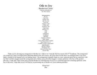 Ode To Joy: Beethoven Closer