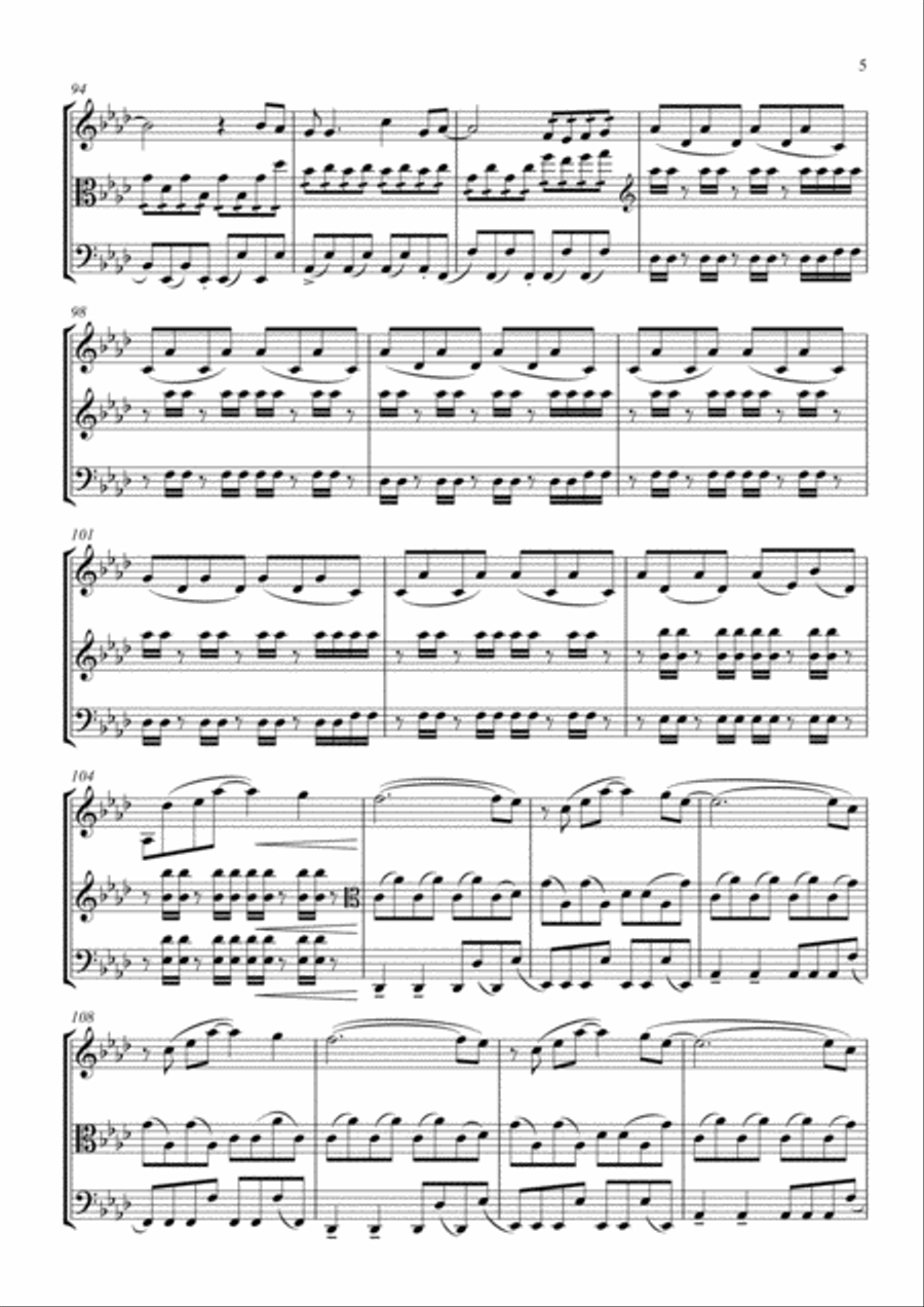 Viva La Vida String Trio scores gallery preview page 5