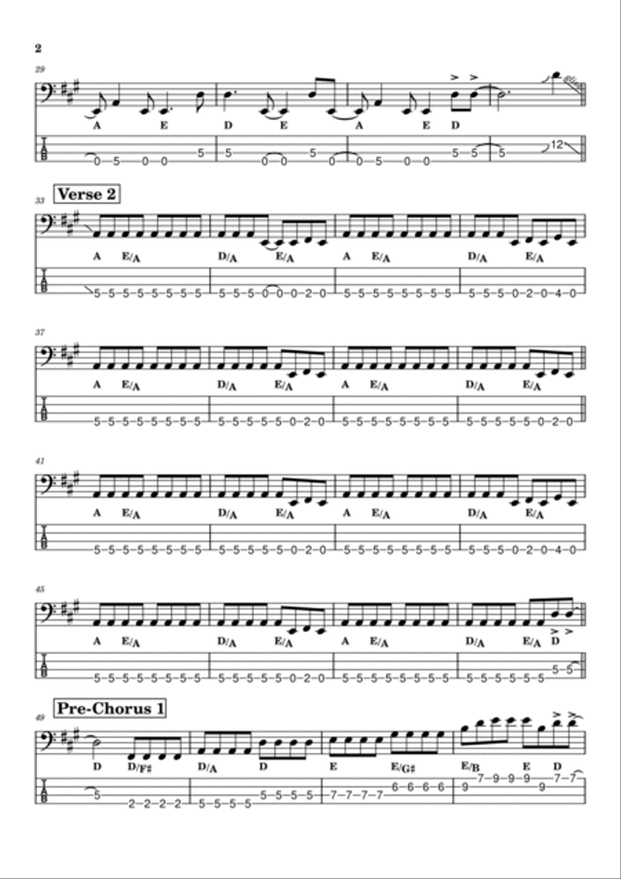 Run To Paradise Guitar Tablature scores gallery preview page 2