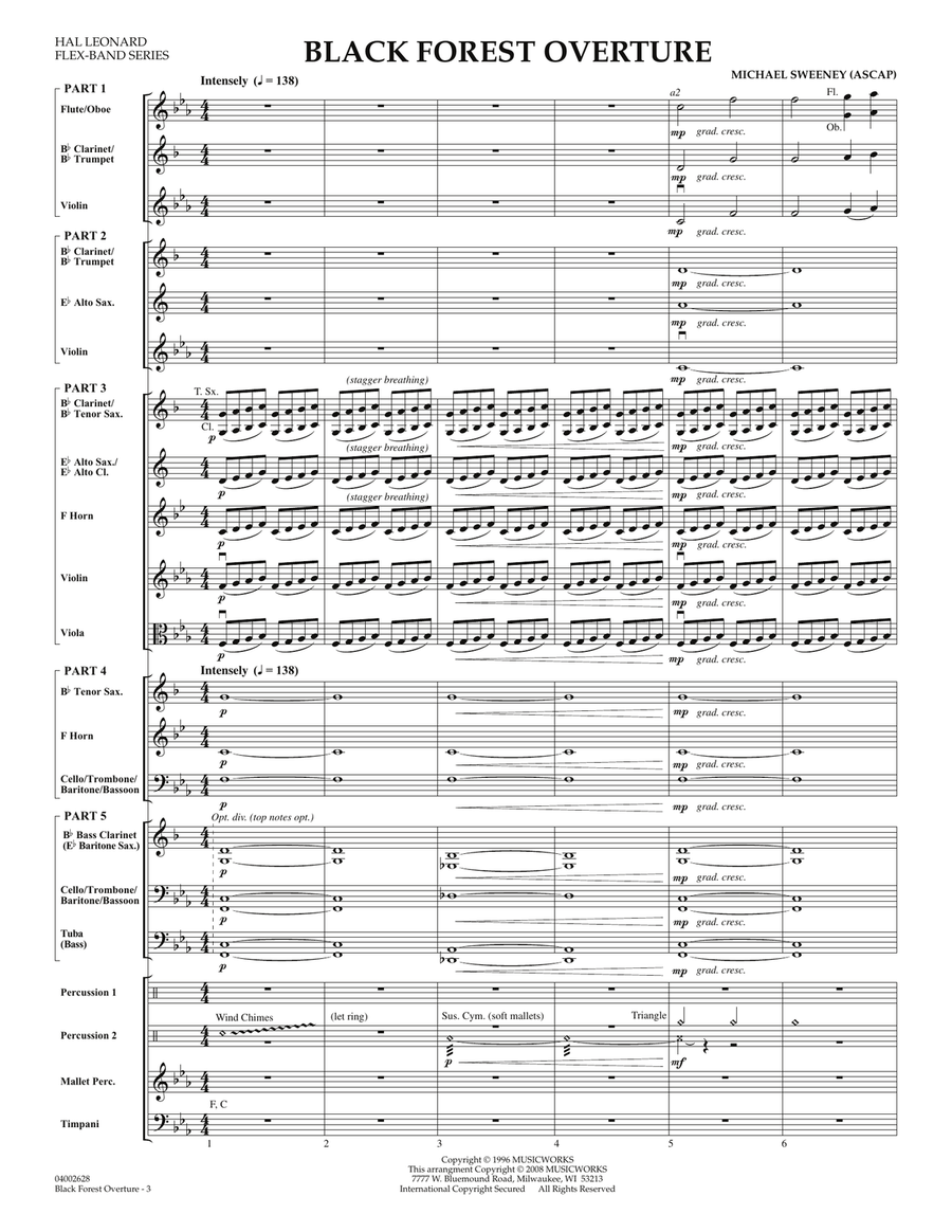 Black Forest Overture - Conductor Score (Full Score) Concert Band scores gallery preview page 3